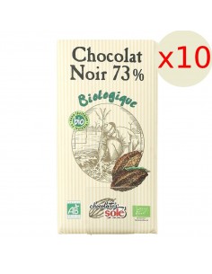 Chocolat Noir 73% Cacao  100 g par 10
