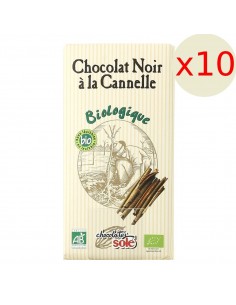 Chocolat Noir à la Cannelle 56% Cacao 100 g par 10