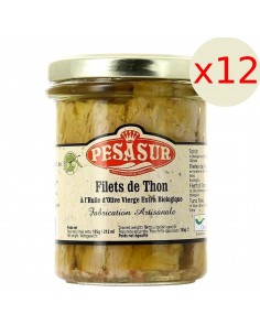 Filets de thon à l'huile d'olive bio 195g  -  Pesasur