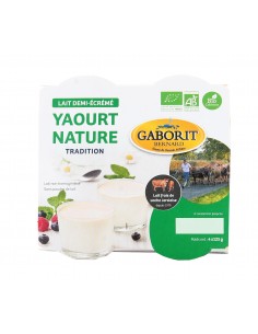 Yaourt Bio de vaches au lait demi-écrémé 4 x 125 g